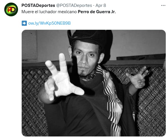 Muere luchador mexicano